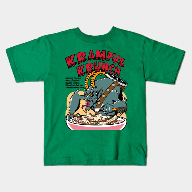 Krampus Krunch Kids T-Shirt by Tom Krohne